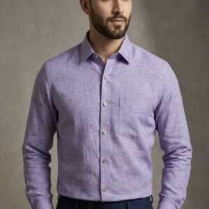 Men's Shirt with Solid Pattern for Office, Function & Casual Wear